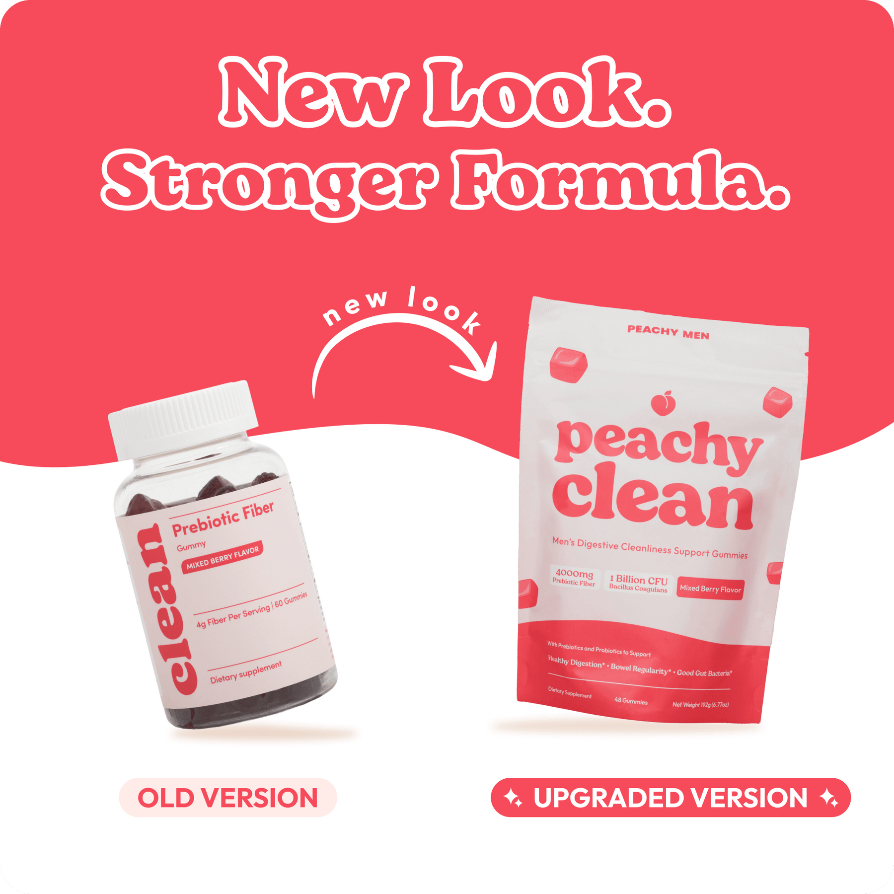 Peachy Clean Sugar-Free Pre+Probiotic Fiber Gummie
